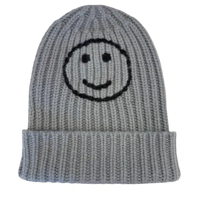 Hurray Sailor Happy Face Beanie In Battleship/navy In Gray