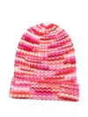 Hurray Striped Cashmere Beanie Hat In Multi