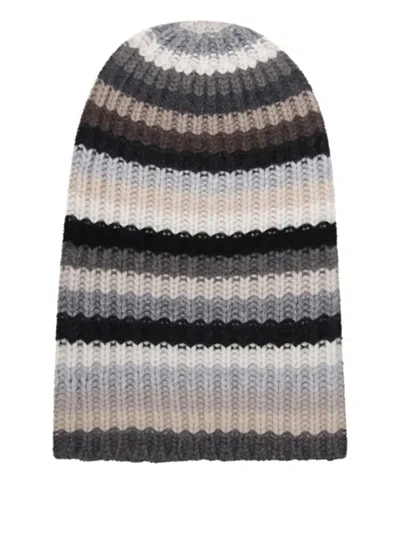 Hurray Striped Ribbed Beanie In Multi