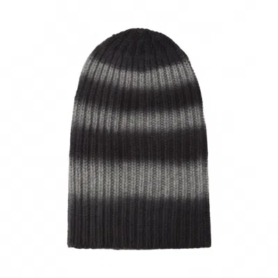 Hurray Women's Cashmere Sailor Beanie In Black Ombre In Gray