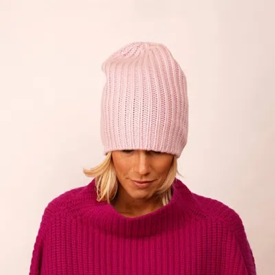 Hurray Women's Cashmere Sailor Beanie In Blancmange In Pink