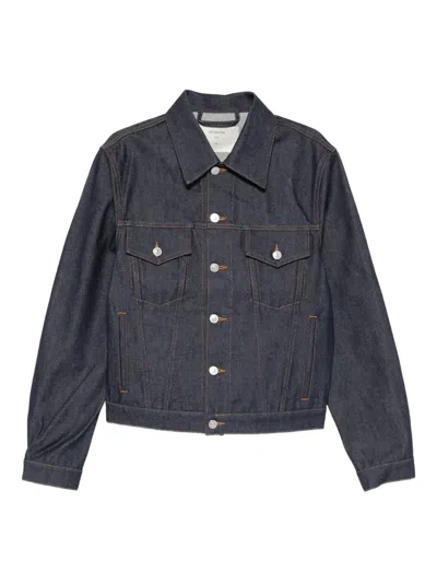 Husbands Button-up Denim Jacket In Blue