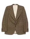 Husbands Checked Single-breasted Blazer