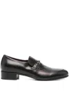 Husbands Leather Bar Loafers In Black