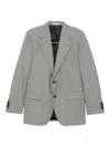 Husbands Plaid-pattern Jacket In Gray