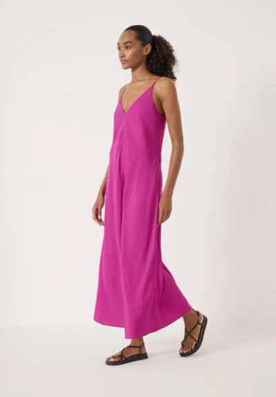 Hush Air Flow Seam Detail Maxi Slip Dress In Pink