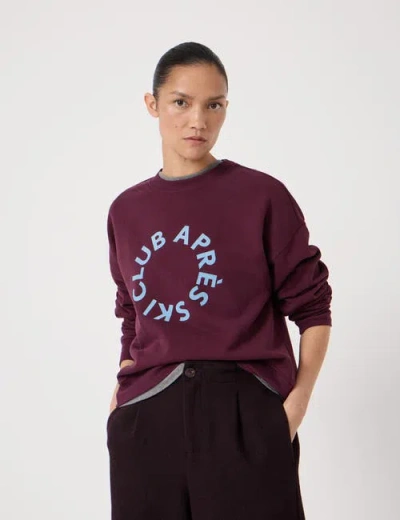 Hush Après Ski Club Graphic Sweatshirt In Purple