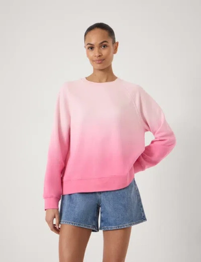 Hush Aven Ombre Cotton Sweatshirt In Pink