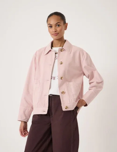 Hush Avril Cotton Utility Barn Jacket In Pink