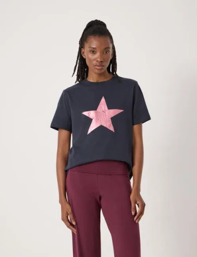 Hush Bea Graphic Star T-shirt In Blue