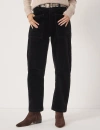 Hush Cordi Barrel Leg Cord Pants In Black