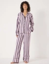 Hush Cotton Stripe Pajamas In Pink