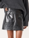 Hush Crackle Patent Mini Skirt In Black