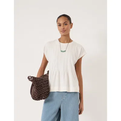 Hush Ellery Pleat Release T-shirt In White