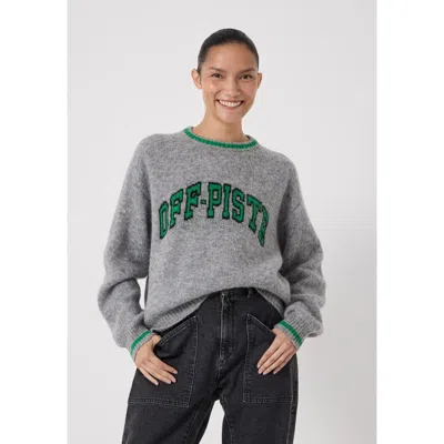 Hush Ellis Wool Blend Off-piste Motif Sweater In Gray