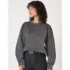 Hush Emily Sparkle Puff Sleeve Jersey Top In Gray