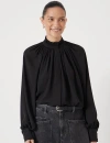 Hush Fleur Floaty Chiffon Blouse In Black