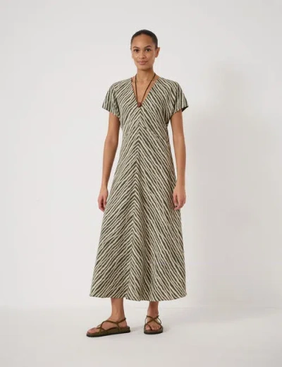 Hush Grace Air Flow V-neck Midi Dress In Black
