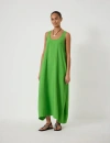 Hush Liddie Air Flow Barrel Tank Dress In Green
