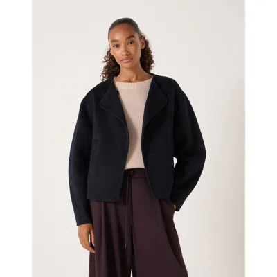 Hush Linnie Double Faced Collarless Jacket In Black