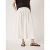 Hush Maddie Pleated Cotton Voile Midi Skirt In White