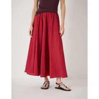 Hush Mavi Godet Crinkle Midi Skirt In Multi