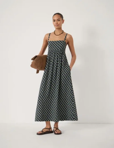 Hush Nami Crinkle Gathered Maxi Dress In Blue