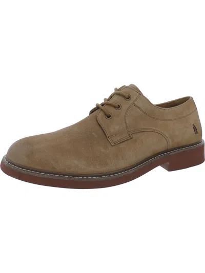 Hush Puppies Detroit Pt Mens Faux Suede Lace Up Oxfords In Brown