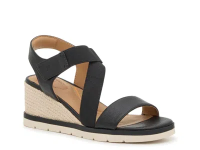 Hush Puppies Inca Espadrille Wedge Sandal In Black