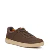 Hush Puppies Toby Sneakers Men's Chocolate Leather Lifestyle Shoes Gal294 In Brown