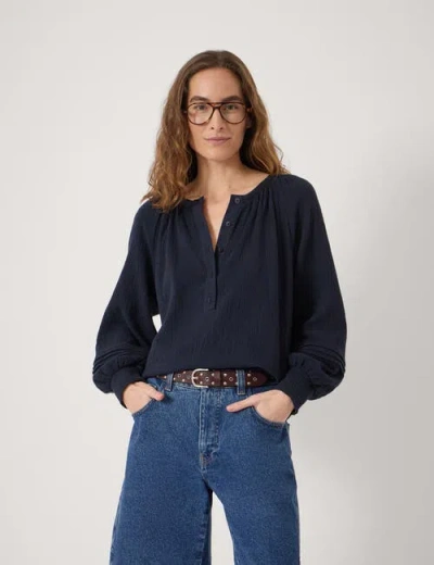 Hush Rhea Cotton Cheesecloth Blouse In Multi