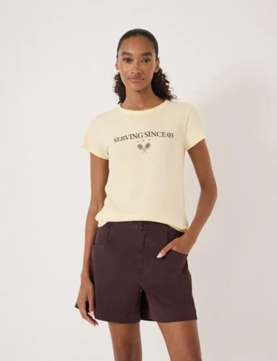 Hush Serving Since Graphic T-shirt In Yellow