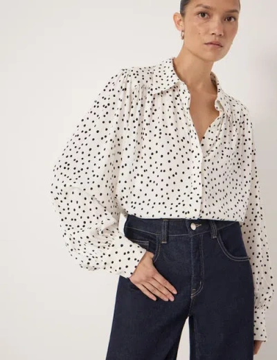 Hush Sigrid Polka Dot Long Sleeve Shirt In Multi