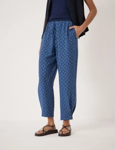 Hush Vrai Air Flow Ankle Grazer Pants In Blue
