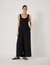 Hush Wrenna Gathered Straps Airflow Jumpsuit In Blue
