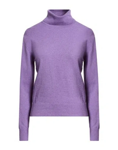 Husky Woman Turtleneck Lilac Size Xl Wool, Polyamide In Purple