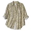 Hut Noosa Women's Neutrals Snake Skin Print Boyfriend Linen Shirt