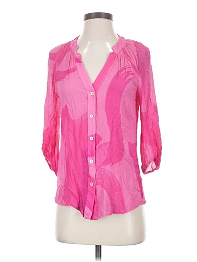 Pre-owned Hutch 3/4 Sleeve Blouse In Pink