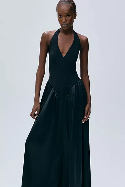 Hutch Alara Halter Maxi Dress In Blue