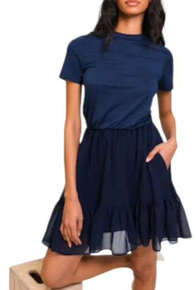 Hutch Alias Dress In Navy In Blue