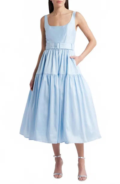 HUTCH ALICE BELTED MAXI DRESS IN SKY