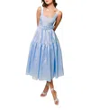 Hutch Alice Belted Maxi Dress In Sky In Blue