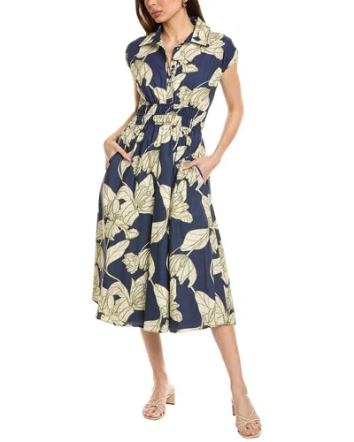 Hutch Alora Midi Dress In Blue