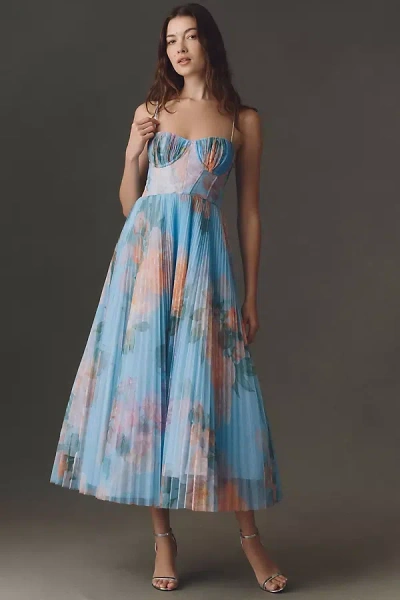 Hutch Amara Midi Dress In Blue