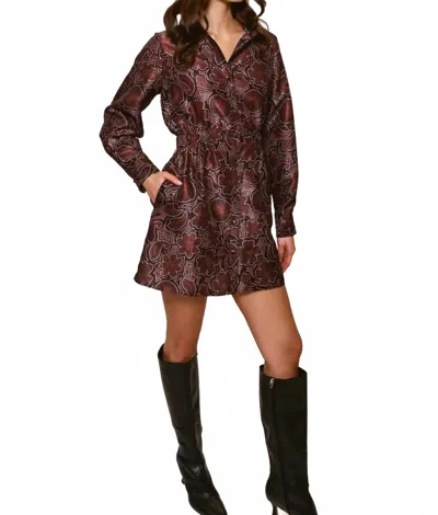 Hutch Anja Dress In Black/copper Rodeo Stippled Floral In Brown