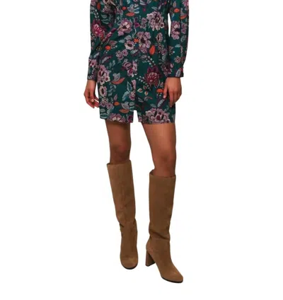 Hutch Anja Mini Dress In Teal Japonisme Floral In Multi