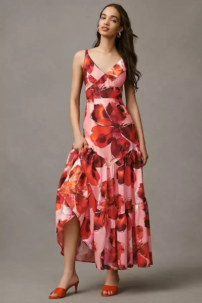 Hutch Arden Sleeveless Tiered Floral A-line Maxi Dress In Multi