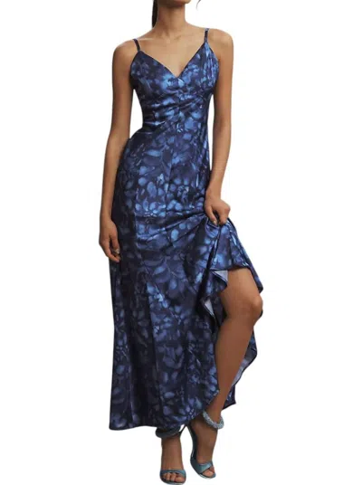 Hutch Arizona Slip Maxi Dress In Cobalt Floral In Blue