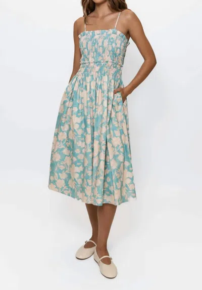 Hutch Ashley Dress In Teal Vintage In Multi