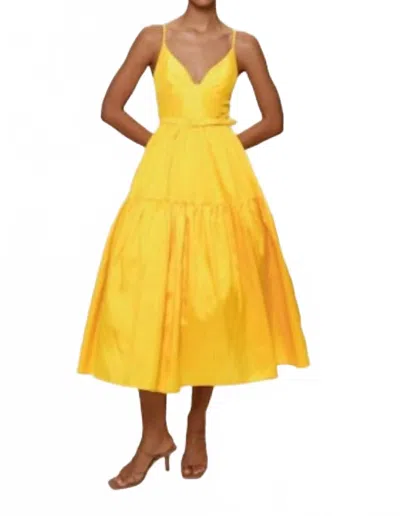Hutch Atherton Midi Dress In Daffodil In Multi